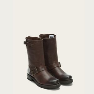 Frye Veronica Short Boot Dark Brown